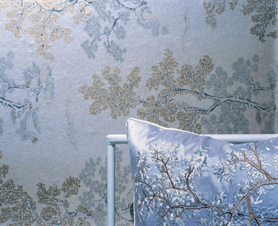 Fabrics: Emperor's Garden Silks, The Interior Library - Interior Designers, Dublin, Ireland.