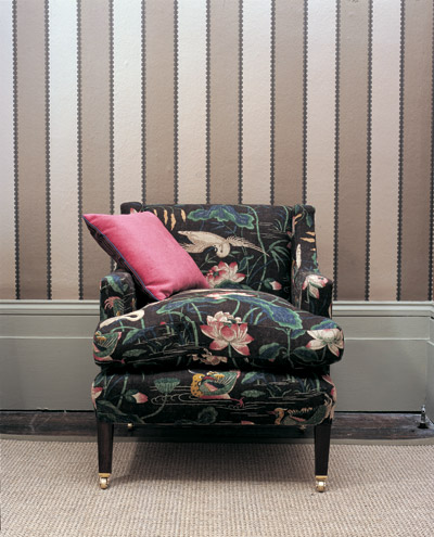 Wallpapers: Valention Stripe Flock, The Interior Library - Interior Designers, Dublin, Ireland.